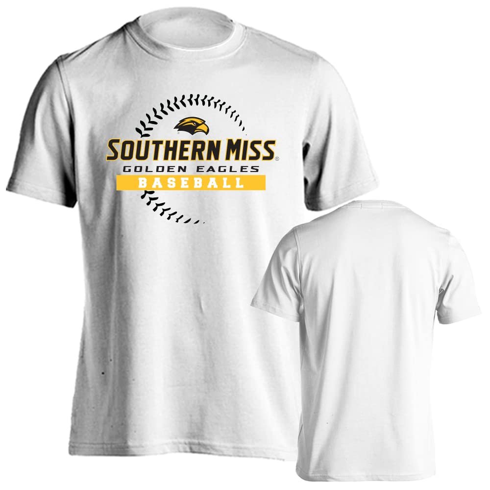 Sport Your Gear Southern Miss Baseball Seams Collegiate Fan T-Shirt - White - 3XL