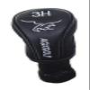 AGXGOLF Long Neck Head Covers for #3 Hybrid Iron : Fits Left or Right Hand All Brands. Black w/White Embroidery; Keep Your Golf Clubs Safe view 1