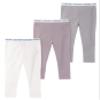 Calvin Klein Organic Unisex Baby Essentials 3-Pack Cotton Pants, Everyday Casual Wear, Ultra-Soft & Comfortable Fit, Purple Dove/Egret/Gull view 1