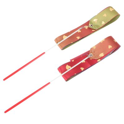 BESPORTBLE 2pcs Dance Ribbons for Gymnastics Double-Sided Gradient Streamers for Soft for and Party Decorations