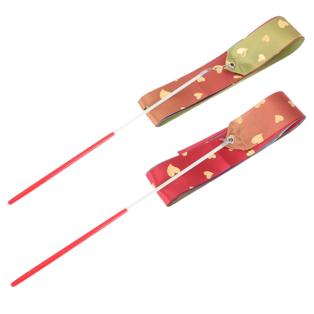 BESPORTBLE 2pcs Dance Ribbons for Gymnastics Double-Sided Gradient Streamers for Soft for and Party Decorations