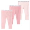 Calvin Klein Organic Baby Girls Essentials 3-Pack Cotton Pants, Everyday Casual Wear, Ultra-Soft & Comfortable Fit, Rosewater/Country Rose, 6-9 Montha view 1