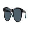 Costa Del Mar Womens Aleta Round Sunglasses, Black/Grey Polarized 580P, 54 mm view 1