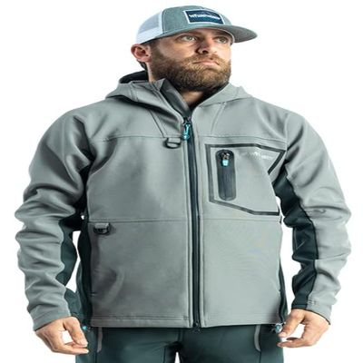 Whitewater Tamer Softshell Windproof Hooded Fishing Jacket (Shade, XX-Large)