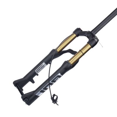 BOXKAT 15 * 100mm Thru Axle Mountain Bike Riding Fork Shocks 20 24 Inch Shoulder Control Wire Control Air Fork Accessories (Color : Remote Lockout, Size : 24inch)