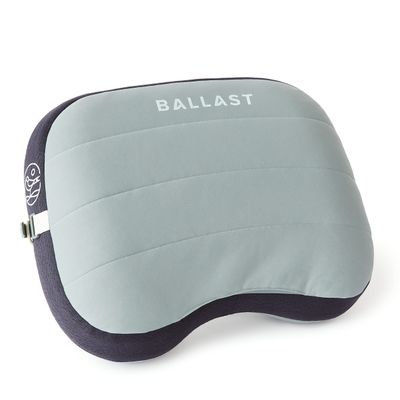 Ballast Beach Pillow Comfy, Durable & Compact, Stays Put on Windy Beaches with Patented Sand Pouch, Inflatable Pillow for Beaches, Pools, Camping, Festivals and Travel (Moonlight Grey)