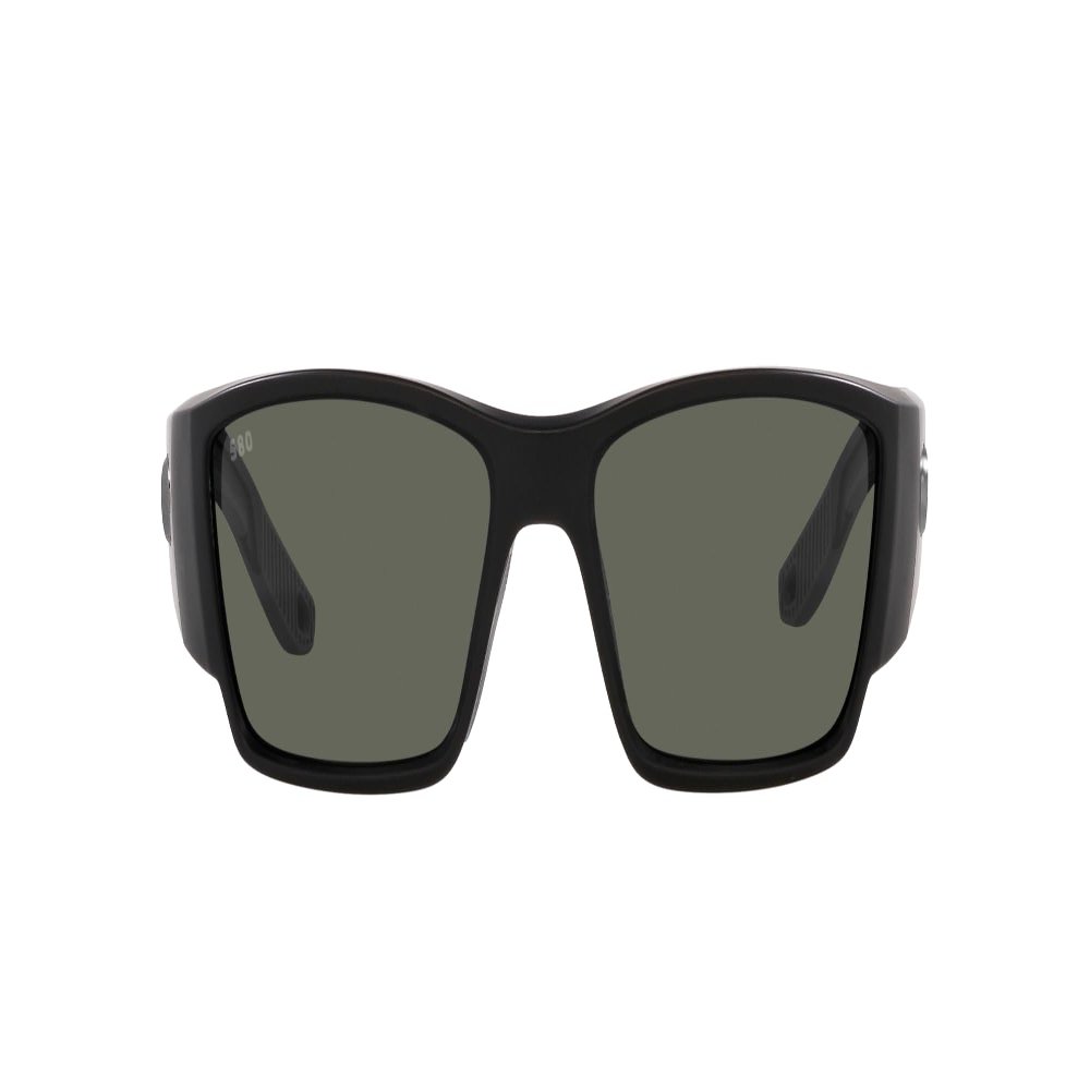 Costa Del Mar Corbina Pro Polarized Rectangular Sunglasses, Matte Black/Grey Polarized-580G, 61 mm