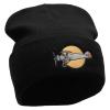 e4Hats.com Plane Flight Embroidered 12 Inch Long Knitted Beanie - Black OSFM view 4