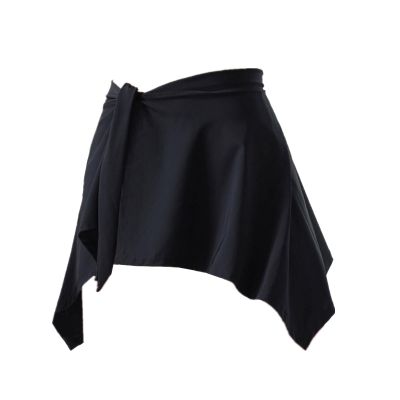 SPYMINNPOO Tennis Athletic Yoga Skirt, One Piece Straps Yoga Ballet Tennis Jogging Skirts Short Skirt Cover Up (Black)