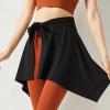SPYMINNPOO Tennis Athletic Yoga Skirt, One Piece Straps Yoga Ballet Tennis Jogging Skirts Short Skirt Cover Up (Black) view 3