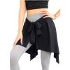 SPYMINNPOO Tennis Athletic Yoga Skirt, One Piece Straps Yoga Ballet Tennis Jogging Skirts Short Skirt Cover Up (Black) view 4