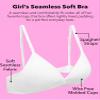 Fruit of The Loom Girls' Big Seamless Soft Cup Bra, Lilac Whisper/Black Hue, 32 view 3
