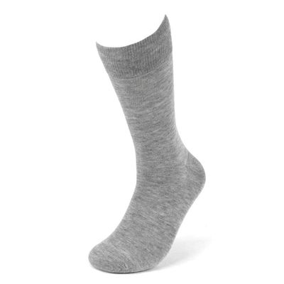 Feraricci Solid Color Polyester Socks for Men, Casual and Formal Attire Mid Rise Mens Crew Socks - Grey