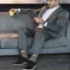Feraricci Solid Color Polyester Socks for Men, Casual and Formal Attire Mid Rise Mens Crew Socks - Grey view 2