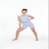 Bloch Girls Nicole Bike Shorts, Pale Blue Petals, 8 view 2
