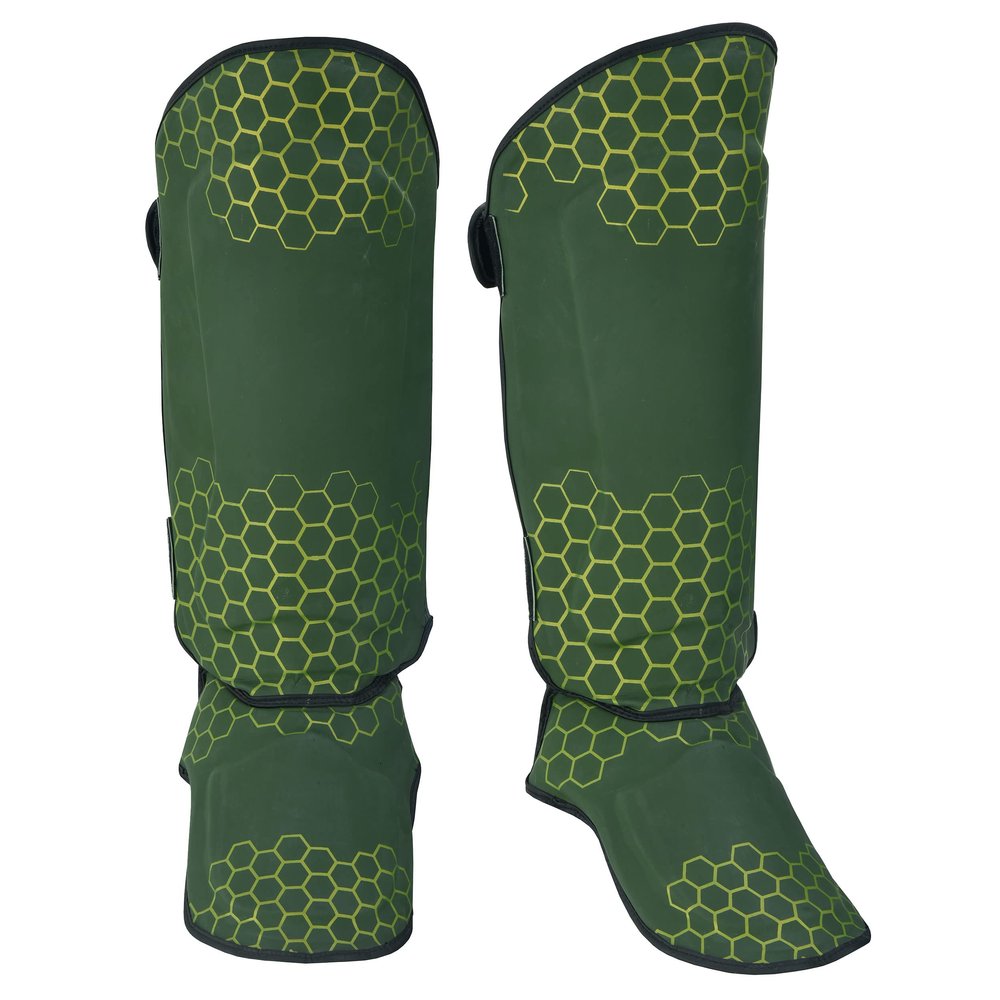 PFG Ultimate Series Shin Instep - Boxing MMA Muay Thai Training (Olive Green, L/XL)