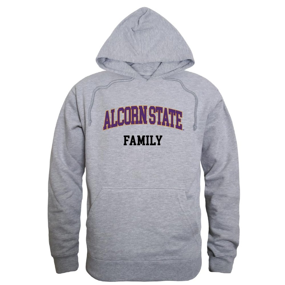 W Republic Alcorn State University Braves Family Hoodie Sweatshirts - Heather Grey, Small