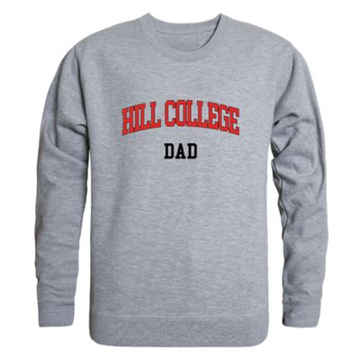 W Republic Hill College Rebels Dad Fleece Crewneck Pullover Sweatshirt Heather Grey Small
