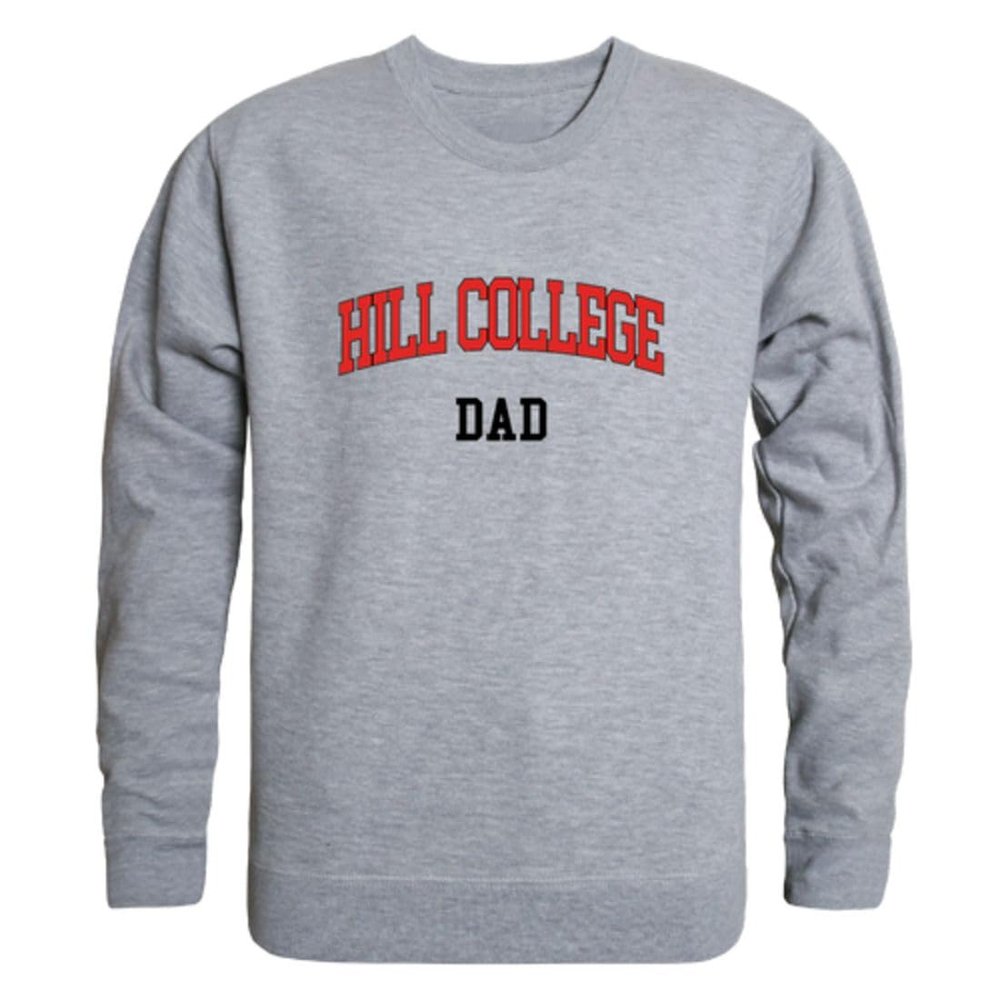 W Republic Hill College Rebels Dad Fleece Crewneck Pullover Sweatshirt Heather Grey Small