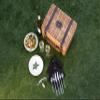 PICNIC TIME NHL Dallas Stars Champion Picnic Basket for 2, Large Wicker Picnic Set with Cutlery Service Kit, (Black with Brown Accents) view 3