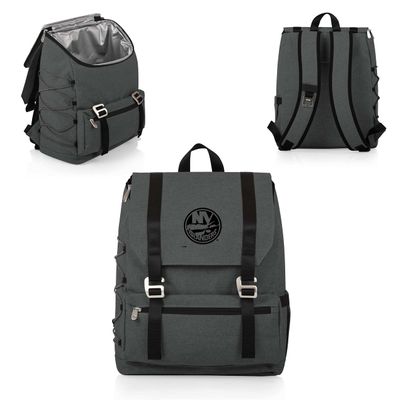 PICNIC TIME NHL New York Islanders OTG Traverse Backpack Cooler, Soft Cooler Backpack, Hiking Backpack, (Heathered Gray)