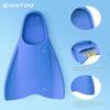 WSTOO Streamlined Training Short Fins - Silicone Swim Flippers for Adults and Youth (Men & Women), Ideal for Swimming, Snorkeling, and Diving view 3
