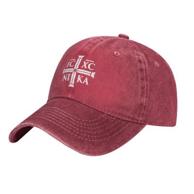 Hat Christian Ic Xc Nika Eastern Orthodox Baseball Cap for Men Women Cowboy hat Trucker Hat Golf Dad Cap Red