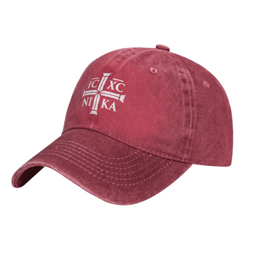 Hat Christian Ic Xc Nika Eastern Orthodox Baseball Cap for Men Women Cowboy hat Trucker Hat Golf Dad Cap Red