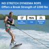 MUMUBOAT Dyneema Wakeboard Rope 75ft, No Stretch Wakeboard Rope and Handle Water Ski Rope for Watersports, 4 Sections Floating Wakeboard Tow Rope for Kneeboarding and Wakesurfing view 2