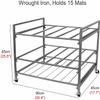 Scpantkend Large Yoga Mat Storage Rack Holder, Towel Rack with Wheels, Hold 9 Foam Roller Fitness Gear Organizer view 4
