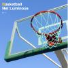 2pcs Nightlight Basketball Net,Basketball Net Replacement, Pink Glow in the Dark Basketball Net,Basketball Accessories,Standard Size 12 Loops for Indoor and Outdoor Replacement Net. (Blue) view 2