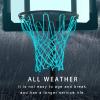 2pcs Nightlight Basketball Net,Basketball Net Replacement, Pink Glow in the Dark Basketball Net,Basketball Accessories,Standard Size 12 Loops for Indoor and Outdoor Replacement Net. (Blue) view 4