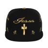 Jesus Christian Faith Cross Gold Flat Bill Brim Four-Sided Printing Baseball Cap Cool Hip Hop Trucker Hat Men Women Adjustable Baseball Caps view 2