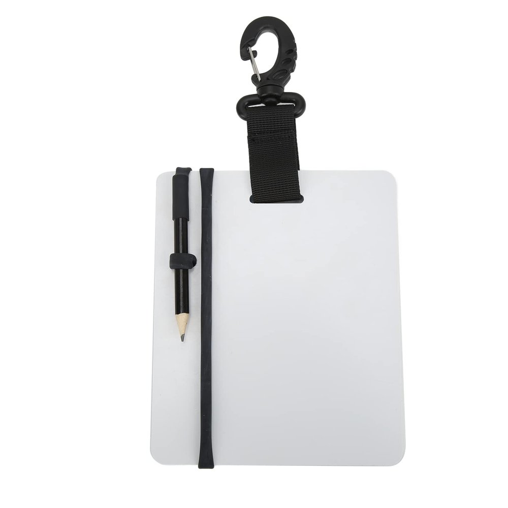 Underwater Writing Slate Diving Wordpad Gear Board Diving Writing Board with Pencil, for Outdoor Diving (147 * 183 * 3mm)