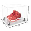 Better Display Cases Acrylic Extra Large Shoe Display Case for Basketball Shoe, Hightop, Soccer & Football Cleats with Clear Case, Black Risers and Clear Base 18" x 14" x 12" (A014/V60) view 2