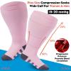 Ancrina Plus Size Compression Socks for Women & Men Wide Calf 15-20 mmhg Knee High Support Socks for Running view 4