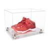 Better Display Cases Acrylic Extra Large Shoe Display Case for Basketball Shoe, Hightop, Soccer & Football Cleats with Clear Case, Gold Risers and Clear Base 18" x 14" x 12" (A014/V60) view 1