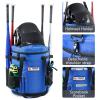 VIGERARI Baseball Bucket Bag- Coach Bag-Expandable Softball Bucket Organizer with Padded Seat-Coach Gifts-Training Equipment, Baseball Gear, Accessories view 2