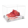 Better Display Cases Acrylic Extra Large Shoe Display Case for Basketball Shoe, Hightop, Soccer & Football Cleats with Clear Case, Silver Risers and Clear Base 18" x 14" x 12" (A014/V60) view 1