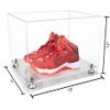 Better Display Cases Acrylic Extra Large Shoe Display Case for Basketball Shoe, Hightop, Soccer & Football Cleats with Clear Case, Silver Risers and Clear Base 18" x 14" x 12" (A014/V60) view 2