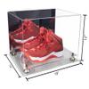 Better Display Cases Acrylic Extra Large Shoe Display Case for Basketball Shoe, Hightop, Soccer & Football Cleats with Mirror Case, Gold Risers and Clear Base 18" x 14" x 12" (A014/V60) view 2