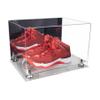 Better Display Cases Acrylic Extra Large Shoe Display Case for Basketball Shoe, Hightop, Soccer & Football Cleats with Mirror Case, Silver Risers and Clear Base 18" x 14" x 12" (A014/V60) view 1