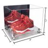 Better Display Cases Acrylic Extra Large Shoe Display Case for Basketball Shoe, Hightop, Soccer & Football Cleats with Mirror Case, Silver Risers and Clear Base 18" x 14" x 12" (A014/V60) view 2