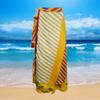 Women Long Wrap Skirt, Silk Sari Wrap Skirts, Yellow Beige Floral Print Reversible Skirts One Size view 3