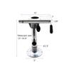 YUEWO Boat Seat Pedestal, Adjustable Height 13" to 18.9", Boat Seat Swivel Mount Base with Standard Seat Mount view 2