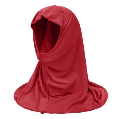 GREUS Girls Hijab Scarf Kids Muslim Headscarf Flower Islamic Arab Head Scarf Wrap One Piece Instant Hijabs for 2-6Y