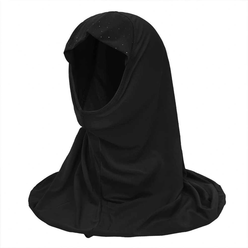 GREUS Girls Hijab Scarf Kids Muslim Headscarf Flower Islamic Arab Head Scarf Wrap One Piece Instant Hijabs for 2-6Y