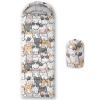 QOOMO Kawaii Cat Printed Camping Sleeping Bags,3 Season Warm & Cool Weather,Lightweight,Waterproof Sleeping Bags for Adults Kids Girls,Traveling,and Outdoors,Camping Gear Equipment,31x90inch view 1
