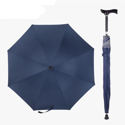 ZCBYBT Lightweight Sunshade Umbrella Adjustable Non-Slip Walking Sticks Windproof UV Protection Outdoor Rain & Shine Umbrella,Blue