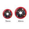 JHKJ 90A Hardness Inline Skate Wheel 76mm 80mm Polyurethane Replacement Wheel Premium Replacement Wheels 8 Pack Suitable for Everyday Training and Leisure,Red,80mm view 2